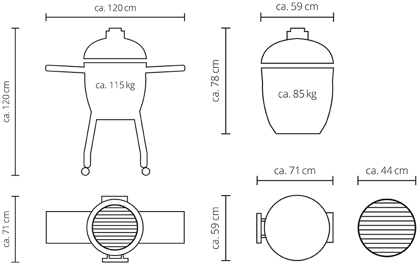 MONOLITH CLASSIC BBQ GURU PRO2 NERO NO CARR.